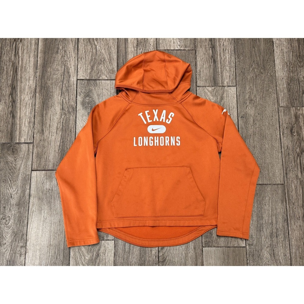 Texas Longhorns Hoodie Youth XL Orange NCAA Football Nike Dri Fit Sweatshirt